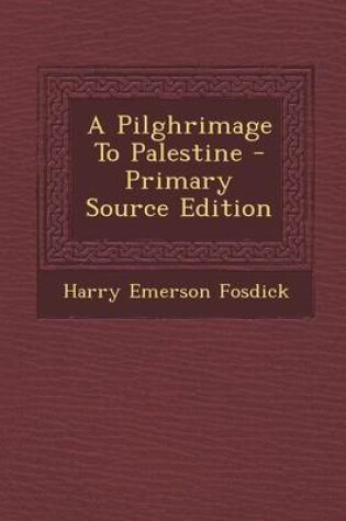 Cover of A Pilghrimage to Palestine - Primary Source Edition