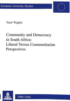 Cover of Community and Democracy in South Africa