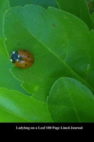 Cover of Ladybug on a Leaf 100 Page Lined Journal