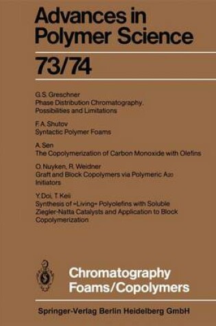 Cover of Chromatography/Foams/Copolymers