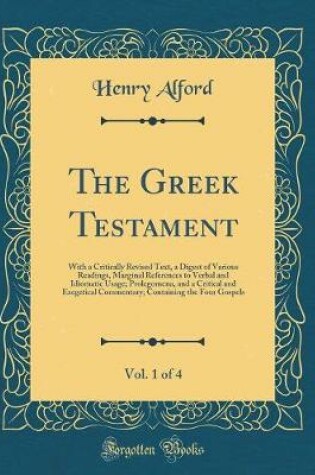 Cover of The Greek Testament, Vol. 1 of 4