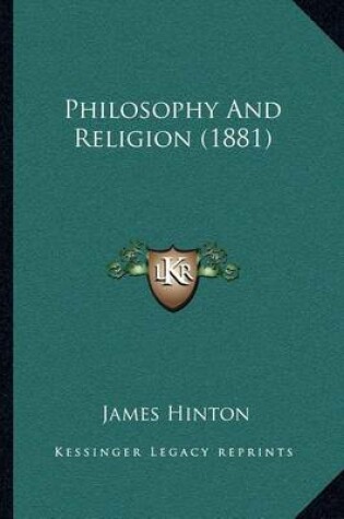 Cover of Philosophy and Religion (1881)