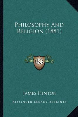 Book cover for Philosophy and Religion (1881)