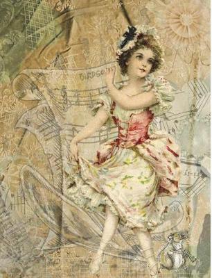 Book cover for Victorian Girl Dancing Notebook Journal 200 Pages Composition Book