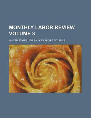 Book cover for Monthly Labor Review Volume 3