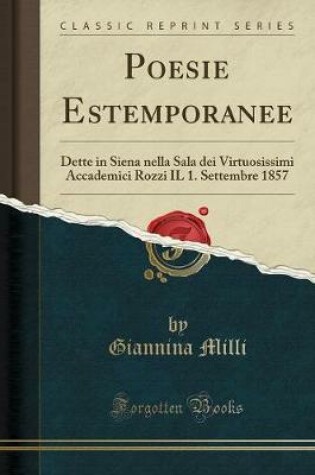 Cover of Poesie Estemporanee