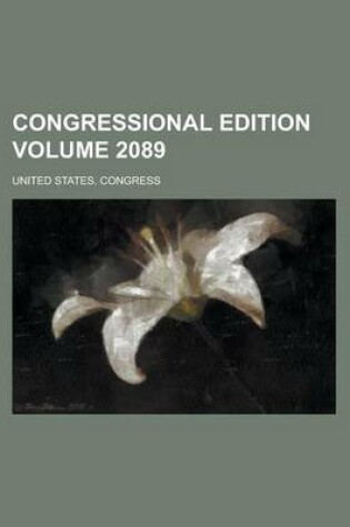 Cover of Congressional Edition Volume 2089