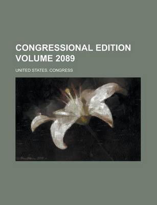 Book cover for Congressional Edition Volume 2089