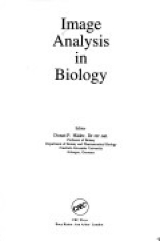 Cover of Image Analysis in Biology