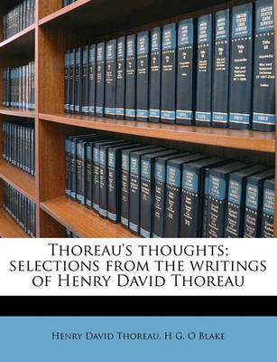 Book cover for Thoreau's Thoughts; Selections from the Writings of Henry David Thoreau