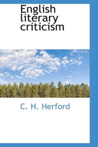 Cover of English Literary Criticism