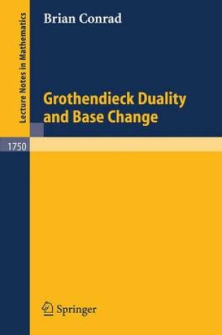 Cover of Grothendieck Duality and Base Change