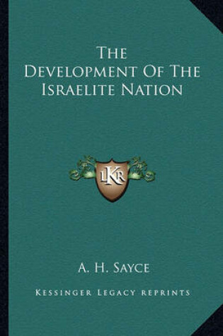 Cover of The Development of the Israelite Nation