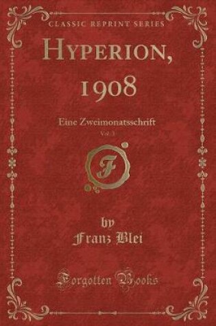 Cover of Hyperion, 1908, Vol. 3