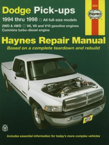 Book cover for Dodge Pick-ups (1994-1998) Automotive Repair Manual