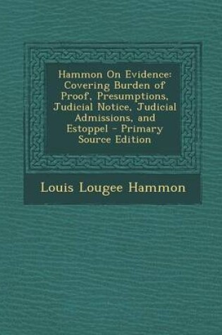 Cover of Hammon on Evidence