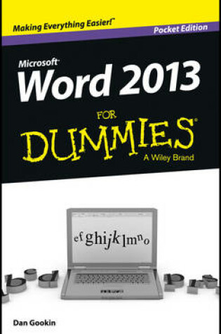 Cover of Word 2013 For Dummies