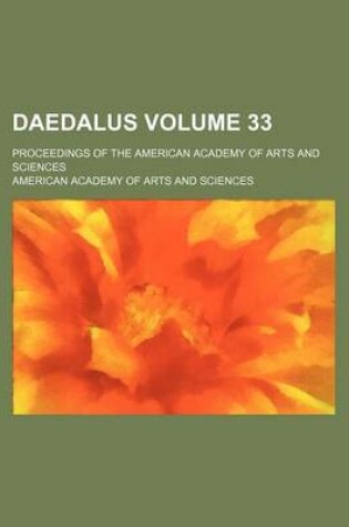 Cover of Daedalus Volume 33; Proceedings of the American Academy of Arts and Sciences