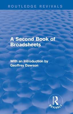 Cover of A Second Book of Broadsheets (Routledge Revivals)