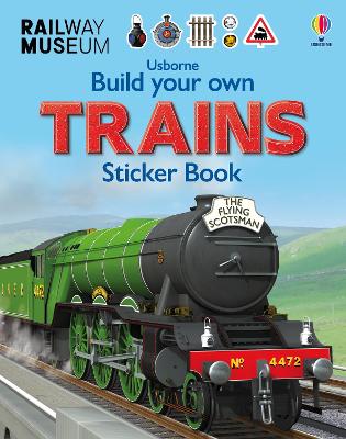 Book cover for Build Your Own Trains Sticker Book