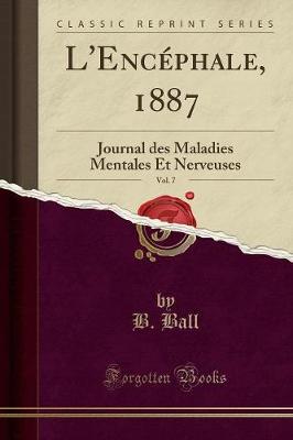 Book cover for L'Encéphale, 1887, Vol. 7