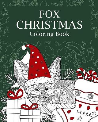 Book cover for Fox Christmas Coloring Book