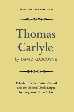 Cover of Thomas Carlyle