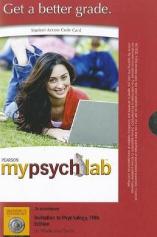 Cover of MyLab Psychology  -- Standalone Access Card -- for Invitation to Psychology