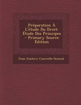 Book cover for Preparation A L'Etude Du Droit