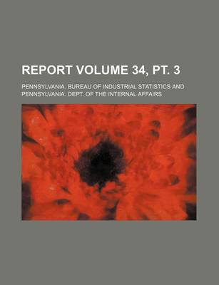 Book cover for Report Volume 34, PT. 3