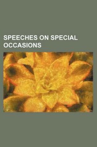 Cover of Speeches on Special Occasions