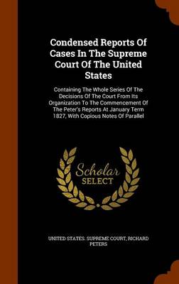 Book cover for Condensed Reports of Cases in the Supreme Court of the United States