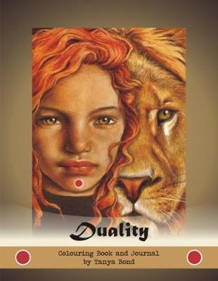 Book cover for DUALITY - colouring book and journal by Tanya Bond