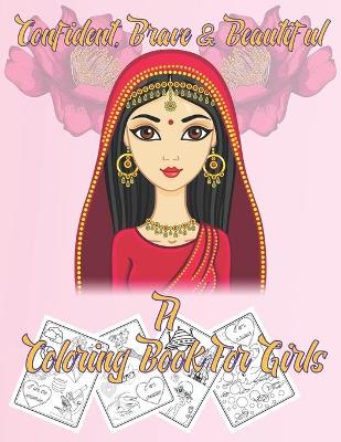 Book cover for confident, brave & beautiful a coloring book for girls