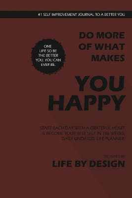 Book cover for Do More of What Makes You Happy, Start Each Day With A Grateful Heart, Undated Daily Planner, Blank Write-in (Brown)