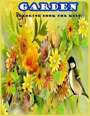 Book cover for Garden coloring book for kids