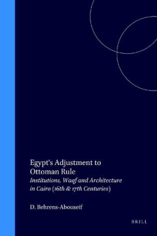 Cover of Egypt's Adjustment to Ottoman Rule