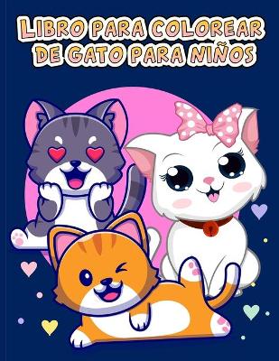 Book cover for Libro para colorear de gatos lindos para niños