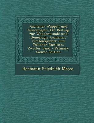 Book cover for Aachener Wappen Und Genealogien