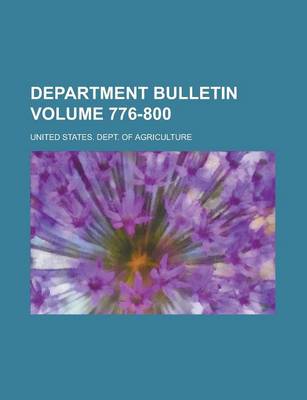 Book cover for Department Bulletin Volume 776-800