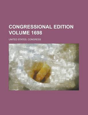 Book cover for Congressional Edition Volume 1698