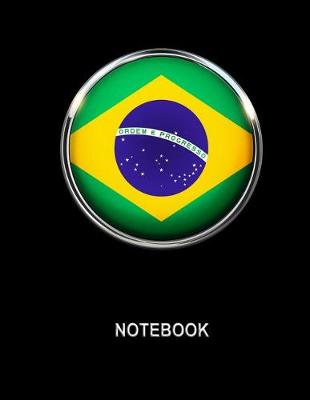 Book cover for Notebook. Brazil Flag Cover. Composition Notebook. College Ruled. 8.5 x 11. 120 Pages.