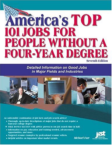 Book cover for America's Top 101 Jobs for People Without a Four-Year Degree