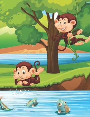 Book cover for Monkeys at a Lake Blank Lined Notebook