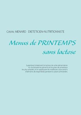 Book cover for Menus de printemps sans lactose