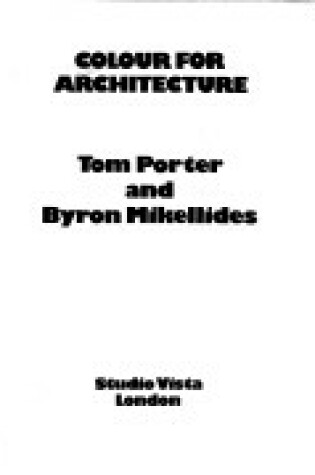 Cover of Colour for Architecture