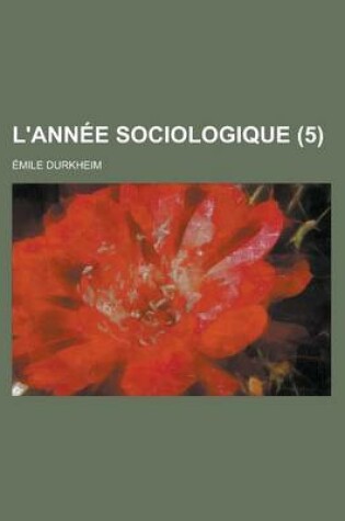 Cover of L'Annee Sociologique (5)