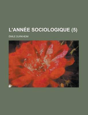 Book cover for L'Annee Sociologique (5)