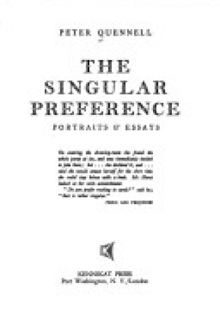 Cover of Singular Preference