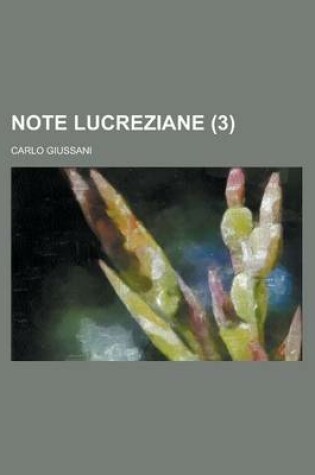 Cover of Note Lucreziane (3)